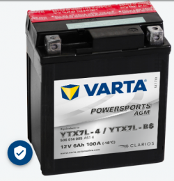 Varta Moto AGM 6 Ah YTX7L-BS